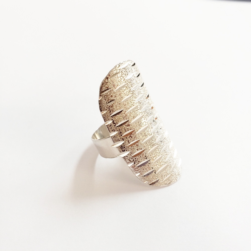 MEXICO .925 Sterling Silver Piteado Pattern Ring